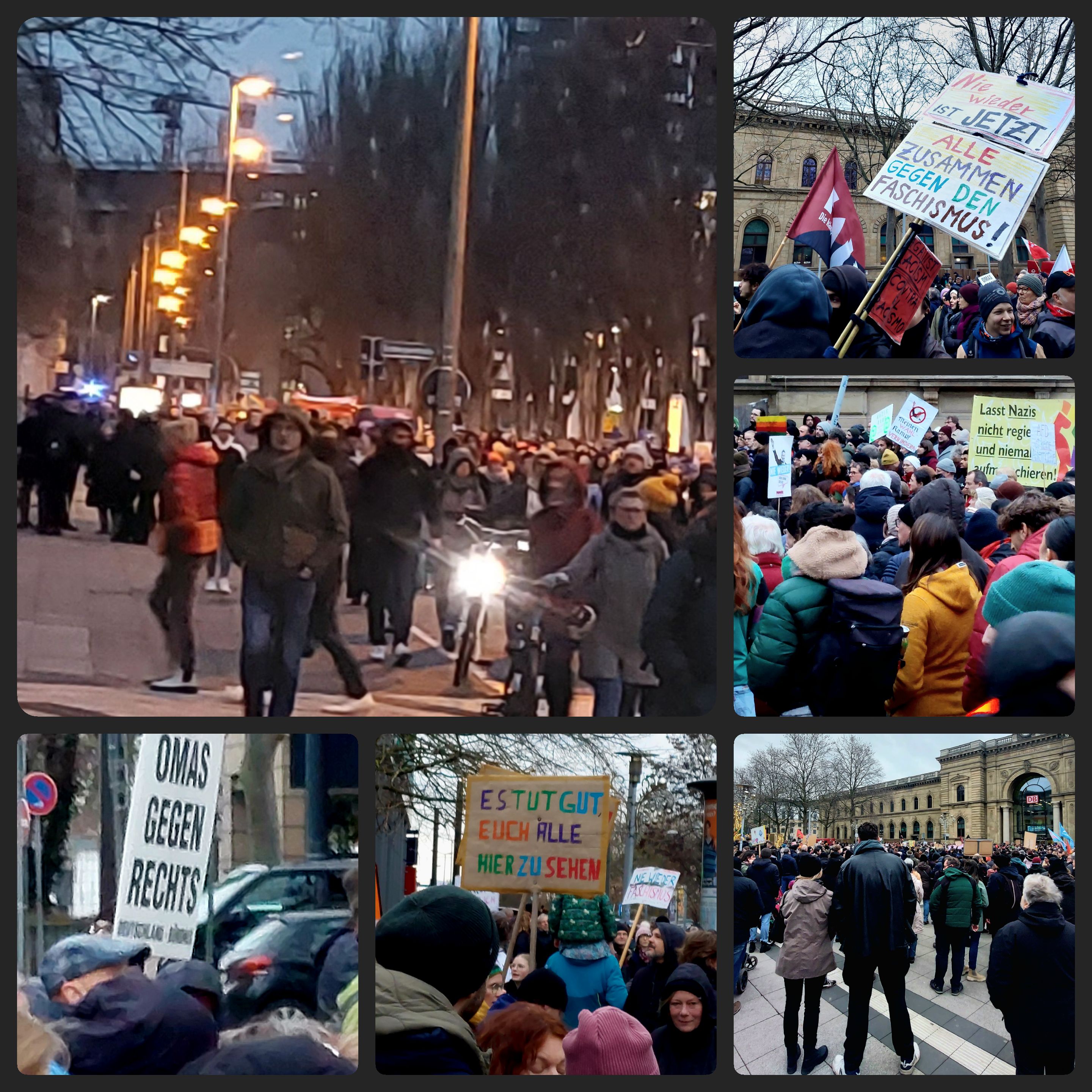 hier sind ein paar Eindrücke von der Demo „Gemeinsam gegen Rassismus“ in Magdeburg am 4.2.2024